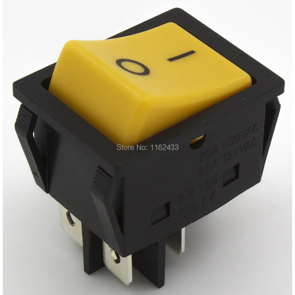 KCD4 201 2 перфорированный 30x22 мм 20A 4 контактный вкл выкл лодочный кулисный