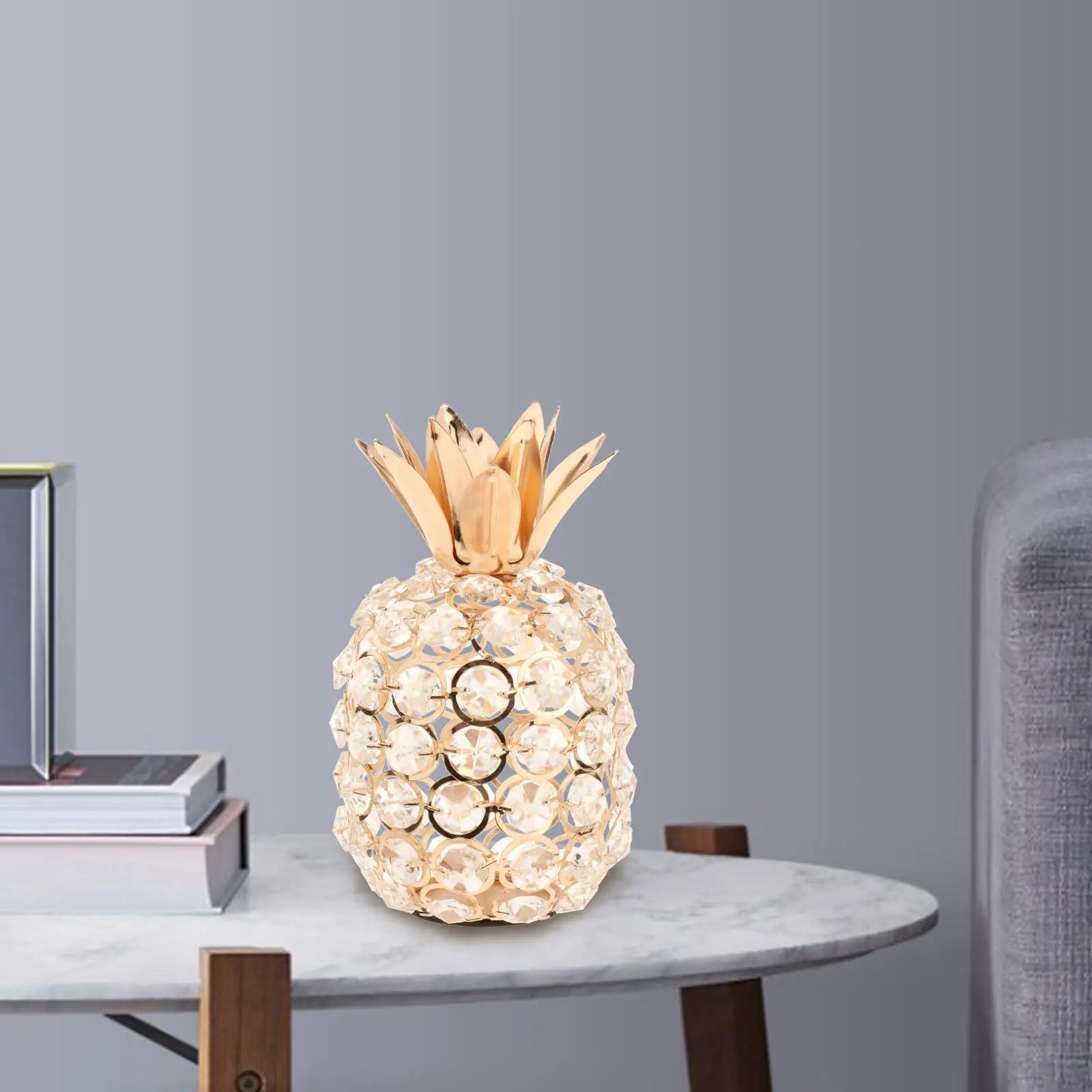 

Modern 3D Cut Crystal Pineapple Ornament Art Centerpiece Statue Decor Crafts