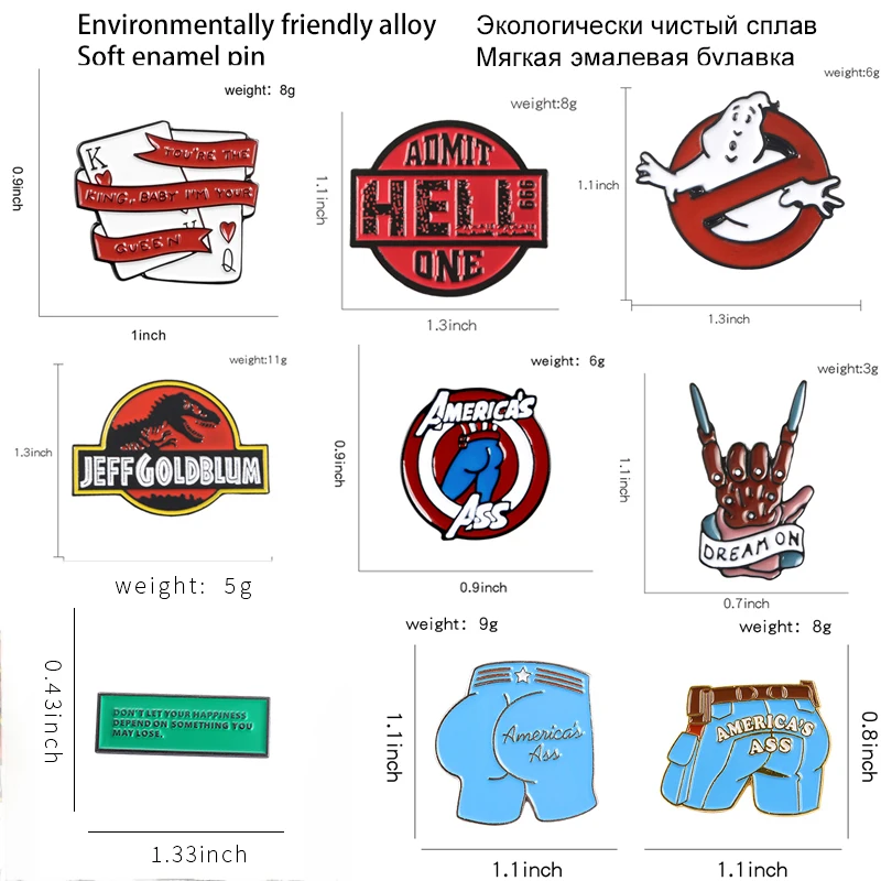 Эмалевая заколка без табличка на вход с супергероями американская красно-белая