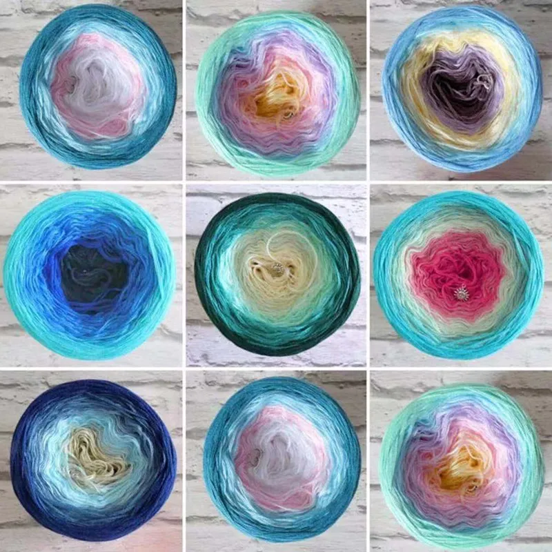 4 пряди удобной пряжи из мериносовой шерсти для тортов окрашенная пряжа осеннего