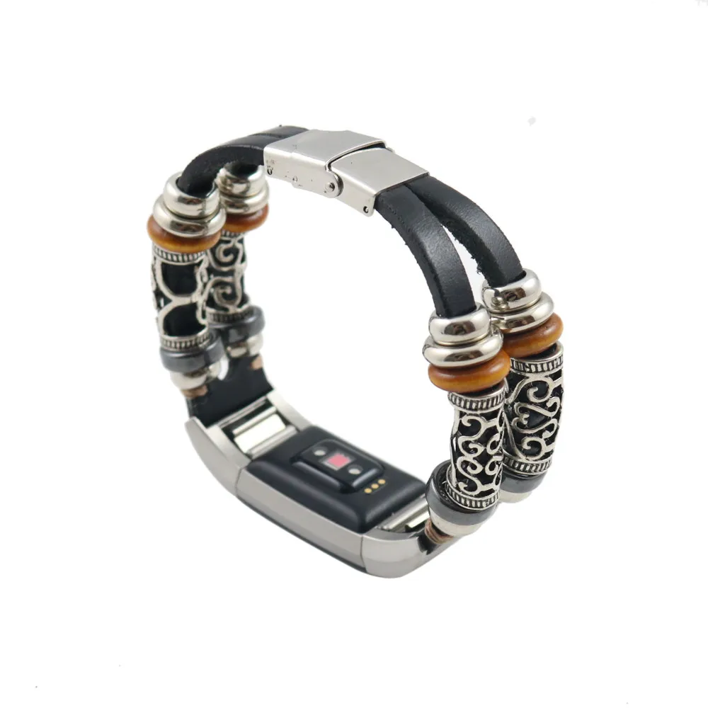 Сменный кожаный ремешок для браслета Fitbit Charge 2 модный спортивный браслет