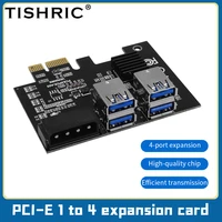 tishric pcie 1 to 4 usb3 0 pci express multiplier pcie riser 009s009s plus video card riser pci express x16 for bitcoin mining