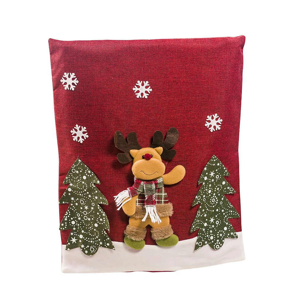 Домашний 3D сосновый снег декоративная кукла столовая защитный чехол для стула