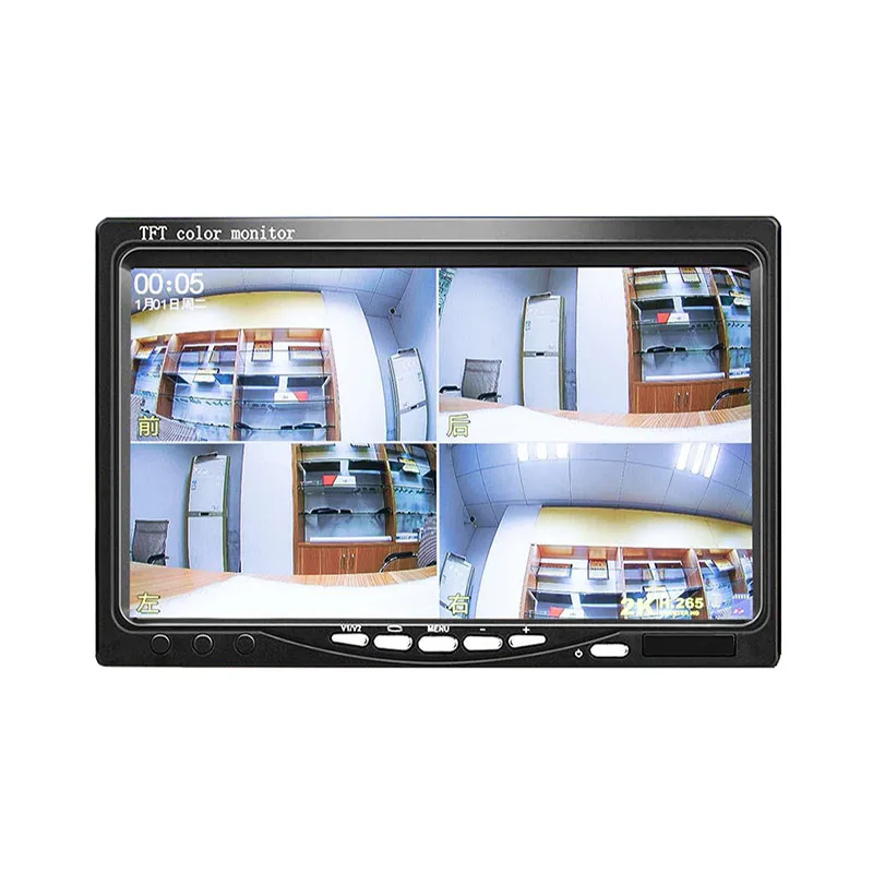 7-дюймовый 4-канальный видеорегистратор с 4 объективами для автомобилей DVR