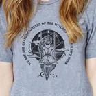 Женская футболка в стиле бохо с рисунком ведьмы, летняя повседневная хлопковая футболка с коротким рукавом, женские милые хипстерские футболки с ведьмой, Топ для женщин