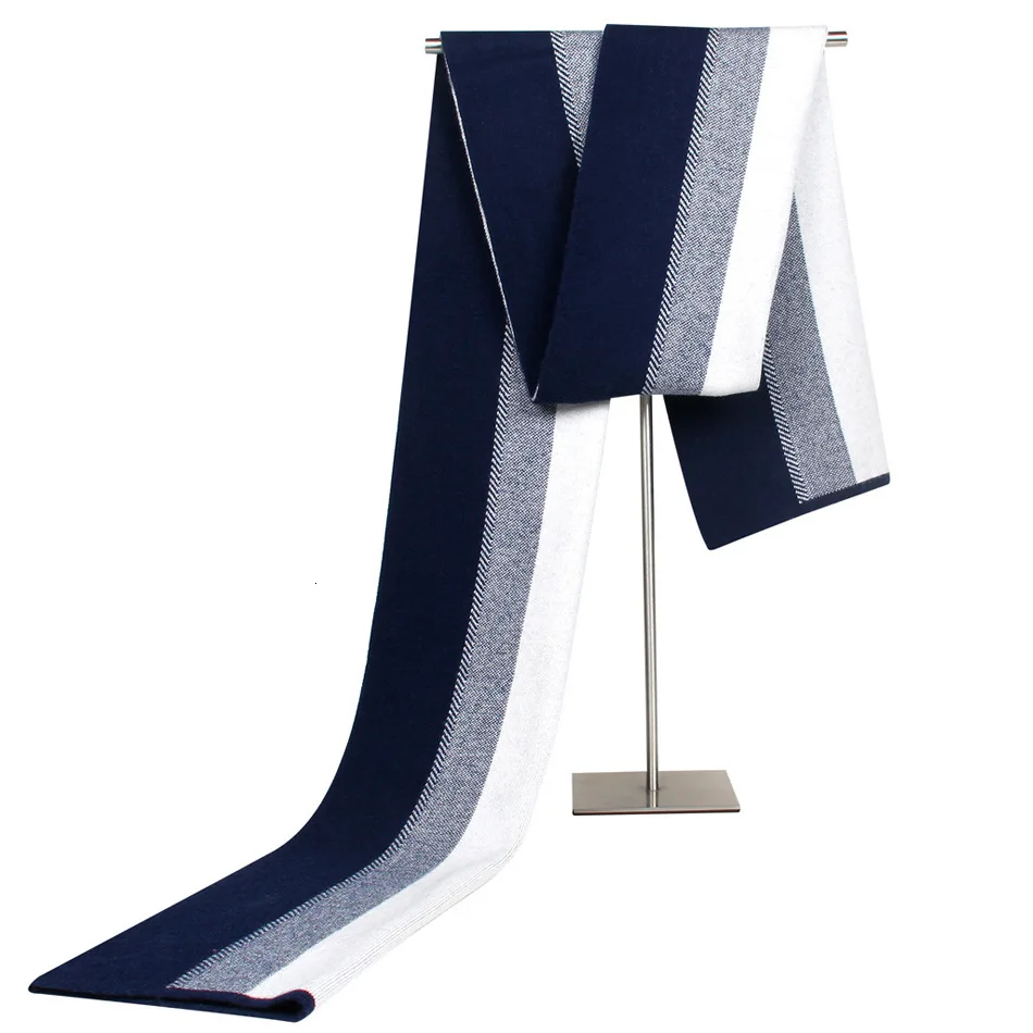 Shoppe жаккардового переплетения Вязание человек шарф Бизнес дел Для досуга в