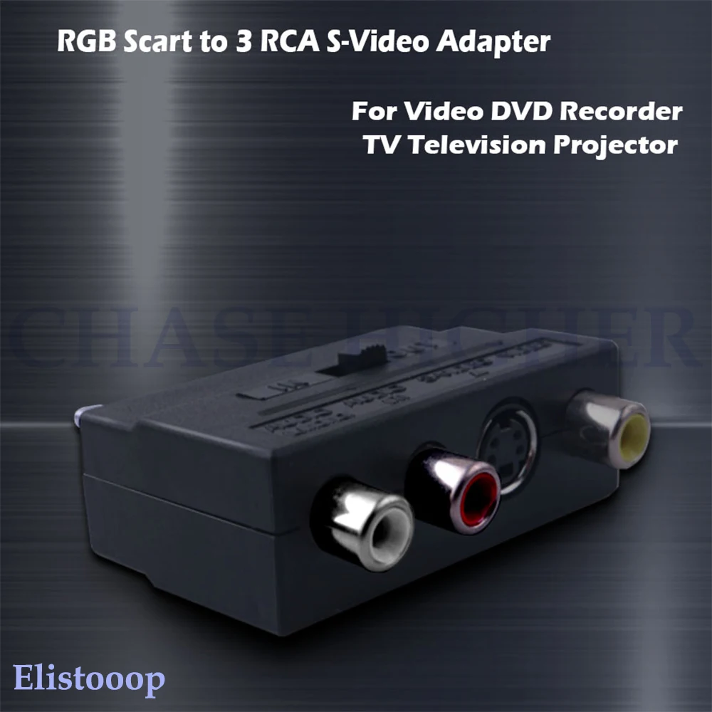 Кабель RCA RGB Scart на 3 S видео адаптер Композитный SVHS Video AV TV Audio для DVD рекордера