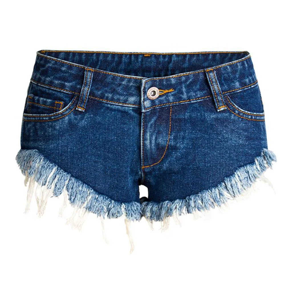 Шорты женские джинсовые с заниженной талией Пикантные мини штаны на молнии