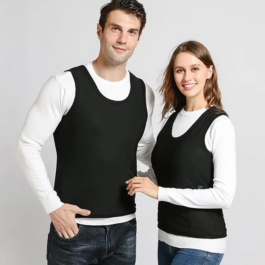 

Жилет с подогревом USB для мужчин и женщин, теплый хлопковый жилет с умным подогревом, гибкая теплая зимняя уличная куртка