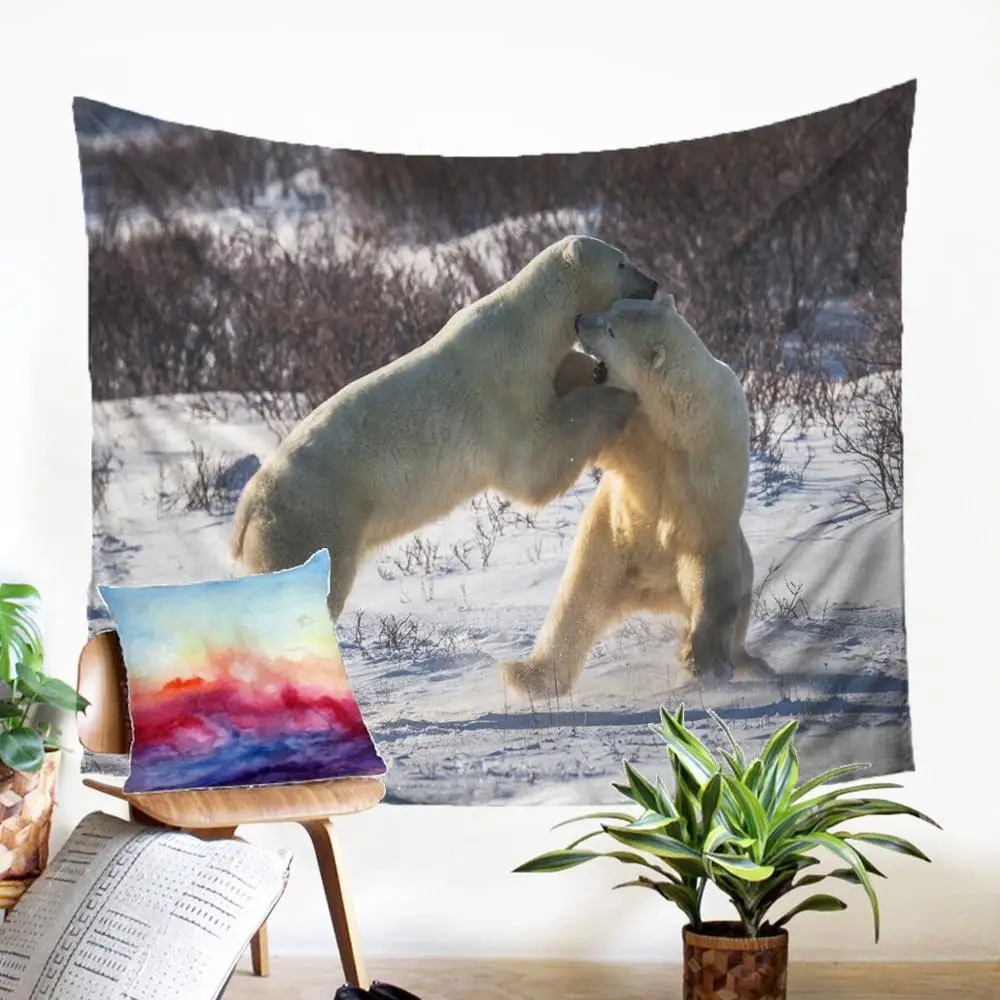 Настенная подвеска с изображением полярного медведя украшение для дома декор
