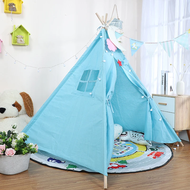 

Winter Portable Children's Tent Teepee Tent toys For girls Kids Tipi Play House Wigwam For Children Kids Tents outdoor sports