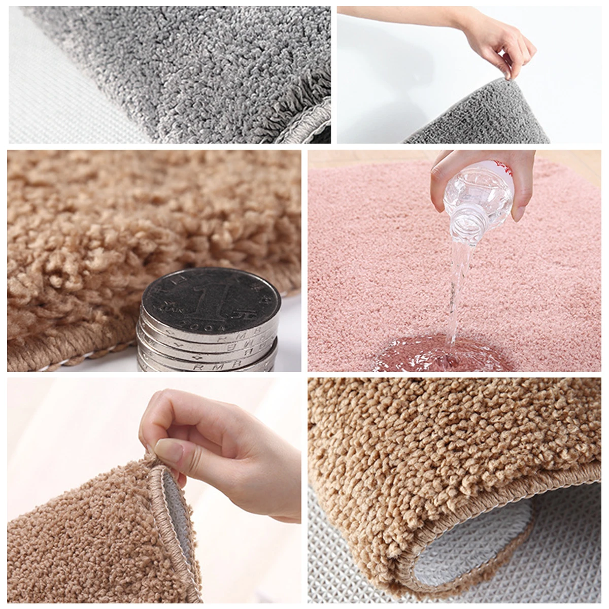 

15.7x23.6 Inch Bathroom Mat Water Absorbent Non-Slip Bath Mat Machine Washable Bathroom Carpet Carpet Mat Absorbent Foot Mat