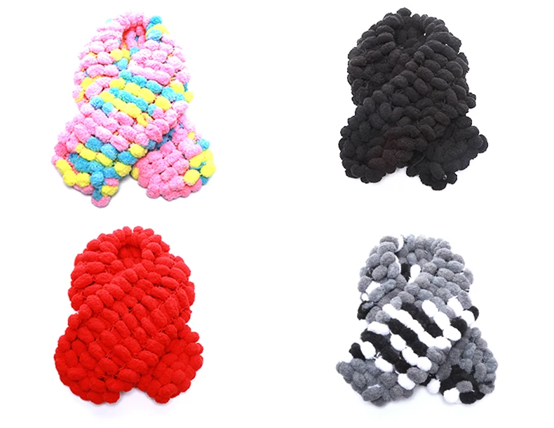 3 мяча * 130 г Толстая линия вязания крючком Цветущий шарф нить большой шарик