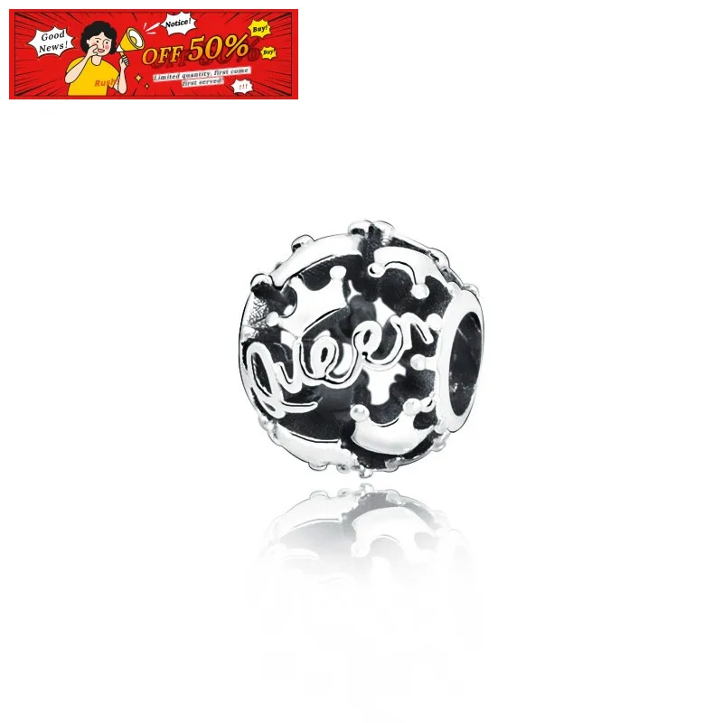925 Sterling Silver Beads Queen &amp Regal Crowns Charm Fit Original Pandora Bracelets Women DIY Fashion Jewelry Gift | Украшения и