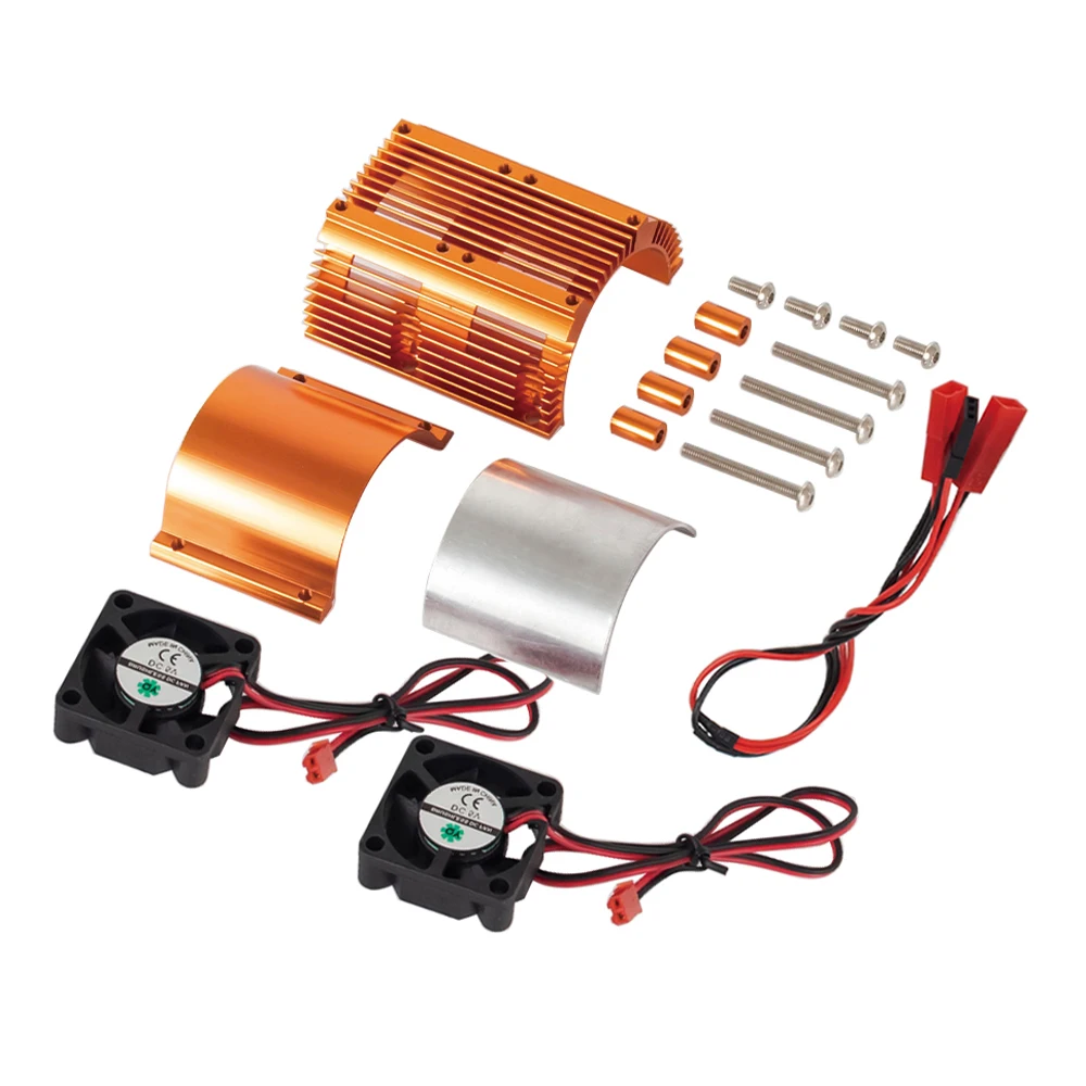 High Speed Dual Cooling Fan Motor Heatsink 41-43mm for 1/8 1/10 RC Car Monster Truck ARRMA Traxxas SUMMIT E-REVO 4068 4274 EZRUN | Игрушки и