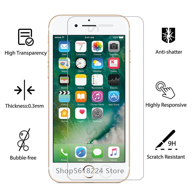 Чехол для iphone 7 чехол из закаленного стекла Защитная сумка экрана оригинальный