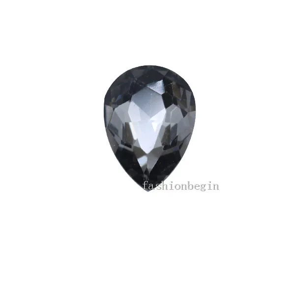 black diamond 30p 4x6 мм каплевидный цвет с заостренным фольгированным дном задняя Стеклянная Каменная граненая кристаллическая Стразы для дизайна ногтей бриллиантовые драгоценные камни бусины для изготовления ювелирных изделий - Цвет: black diamond