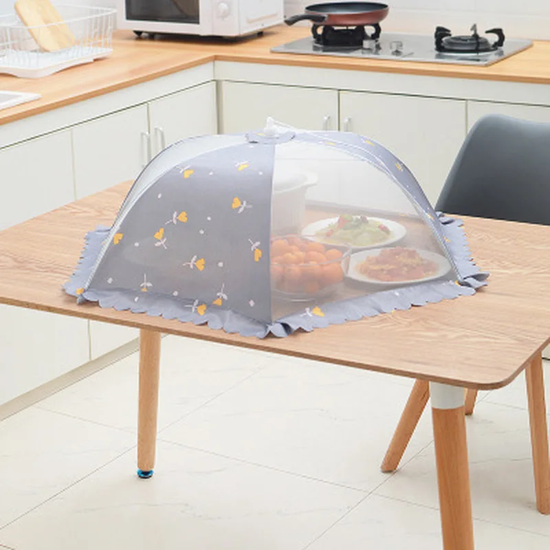 60CM Round Household Food Umbrella Cover Picnic Barbecue Party Anti Mosquito Fly Resistant Net Tent for Kitchen Dinner Table | Дом и сад