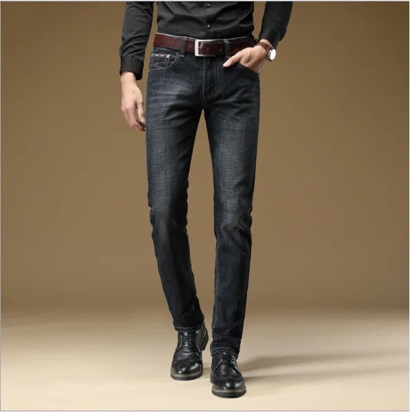 Осенние джинсы мужские свободные большие размеры японские ретро ноги брюки