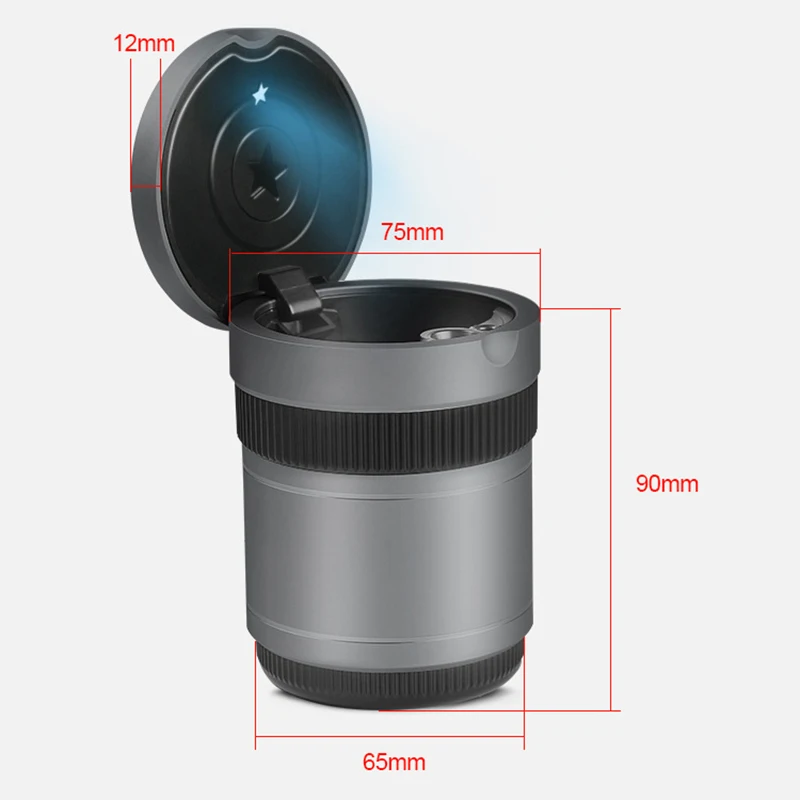Автомобильная пепельница с светодиодный светильник для сигарет Пепельница