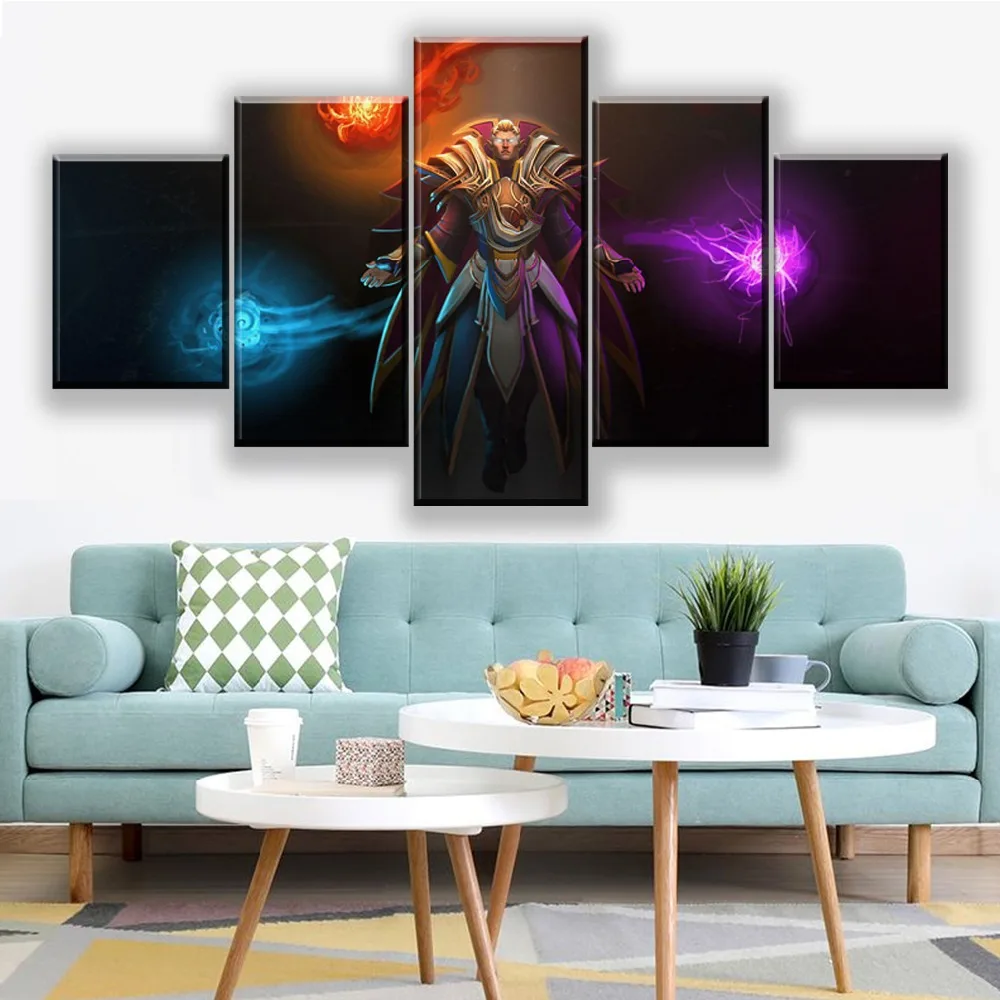 HD принты украшение дома 5 шт. холст DOTA 2 Invoker постер Живопись стены Искусство модульная игра картина рамки для гостиной