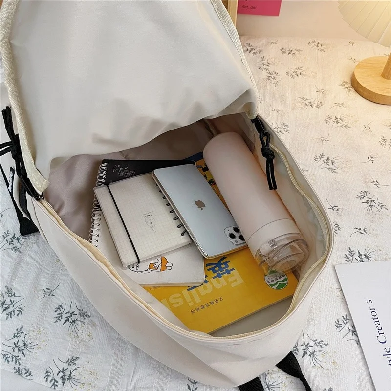 

Solid Color Fashion Women's Backpack Men's Backpacks School Bags For Girls Boys Large Capacity Travel Bagpack mochila 2021