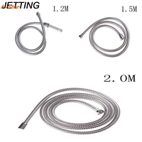 jetting 1pcs 1 2m1 5m2m shower hose bathroom fixture shower head hose handheld stainless steel bathroom flexible tube