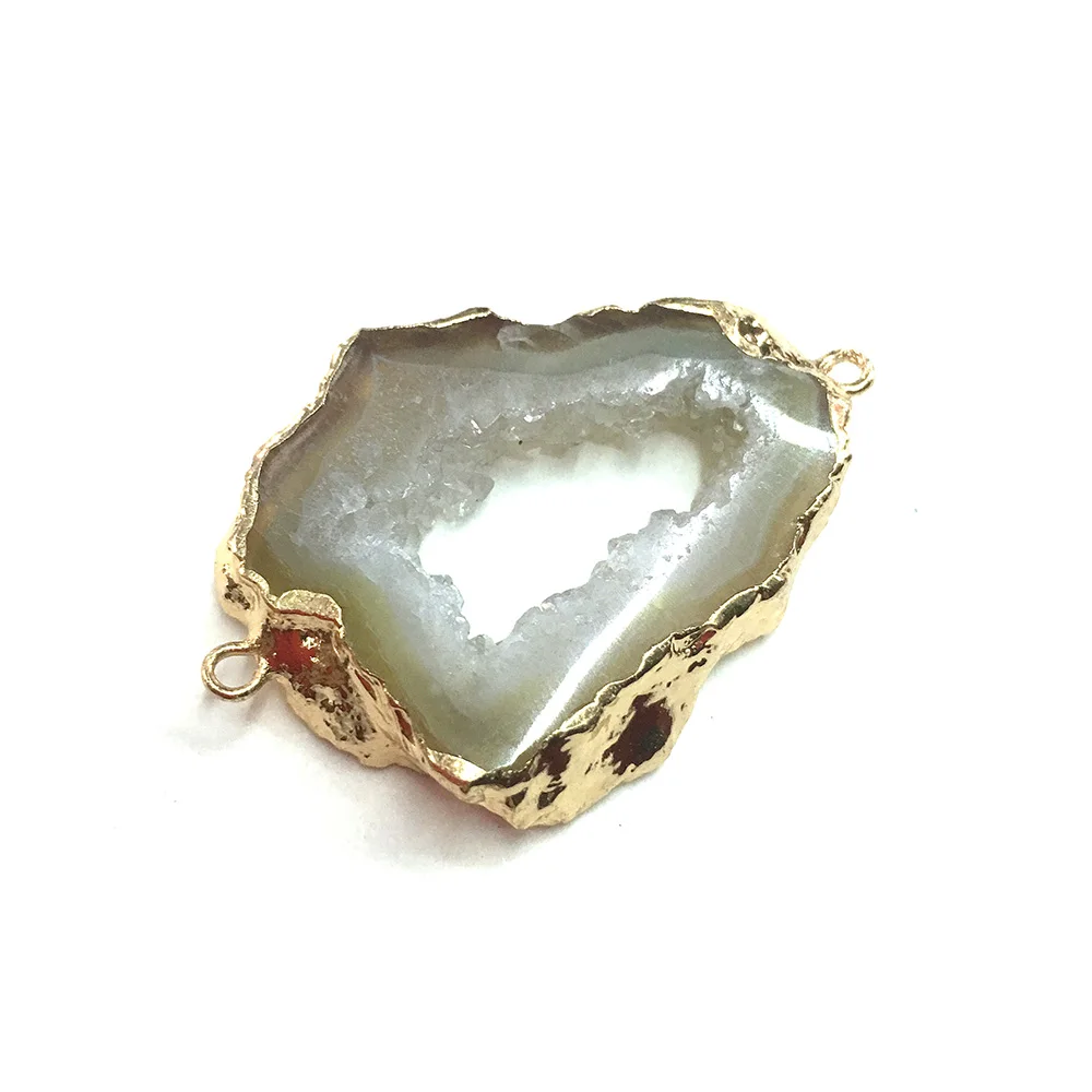 Асимметричный позолоченный Желтый агат ожерелье с кулоном рейки исцеляющий