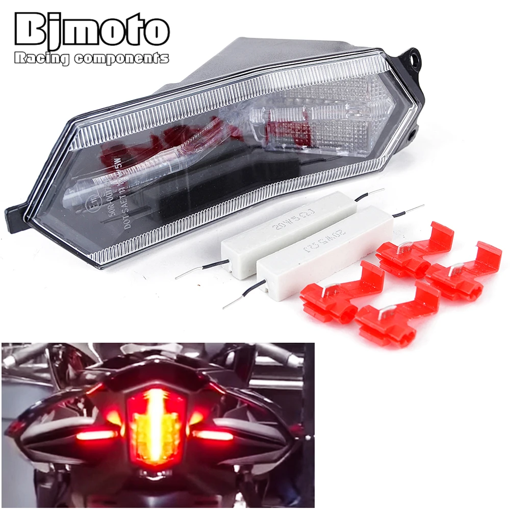 

For YAMAHA YZF R1 2015-2021 YZF-R6 2017-2021 Motorcycle integrated LED Brake Lamp Tail Light Turn Signal Light