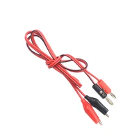 test line banana plug to alligator clip cord power cord red and black 2 plugs to 2 clips cord length 1 meter