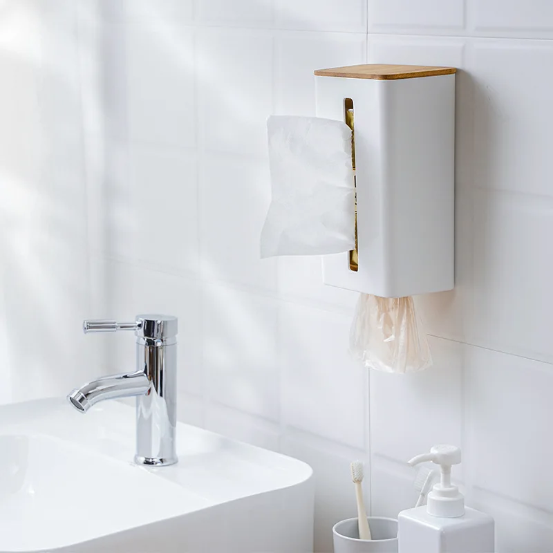 

Creative Wall Mount Tissue Box Portable Kitchen Bathroom Extraction Paper Storage Box Bathroom tool accessories waterproof