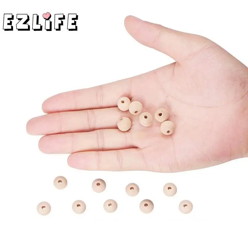 DIY 10 25 шт натуральные круглые бусины деревянные шарики без свинца цвета