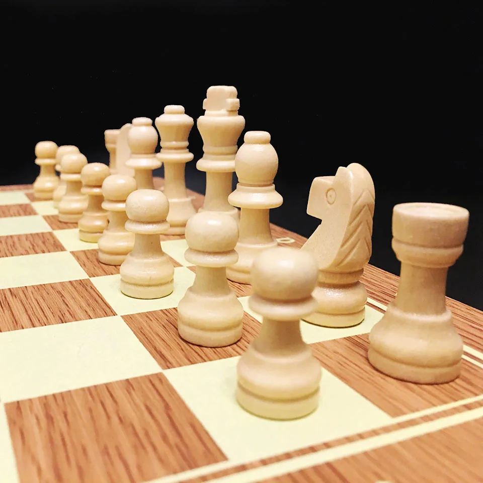 Набор деревянных шахмат 3 в 1 шашки нарды шахматы Дорожная игра деревянные