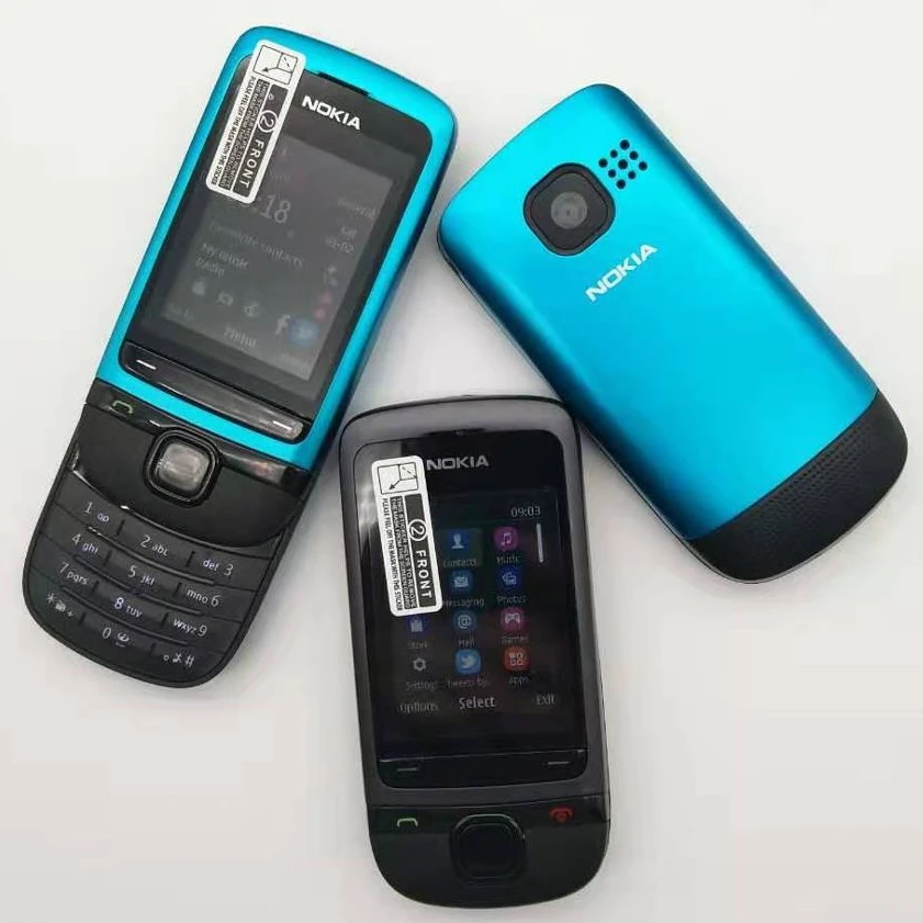 C2-05 разблокированный Nokia C2-05 слайд сотовый телефон Bluetooth Восстановленный