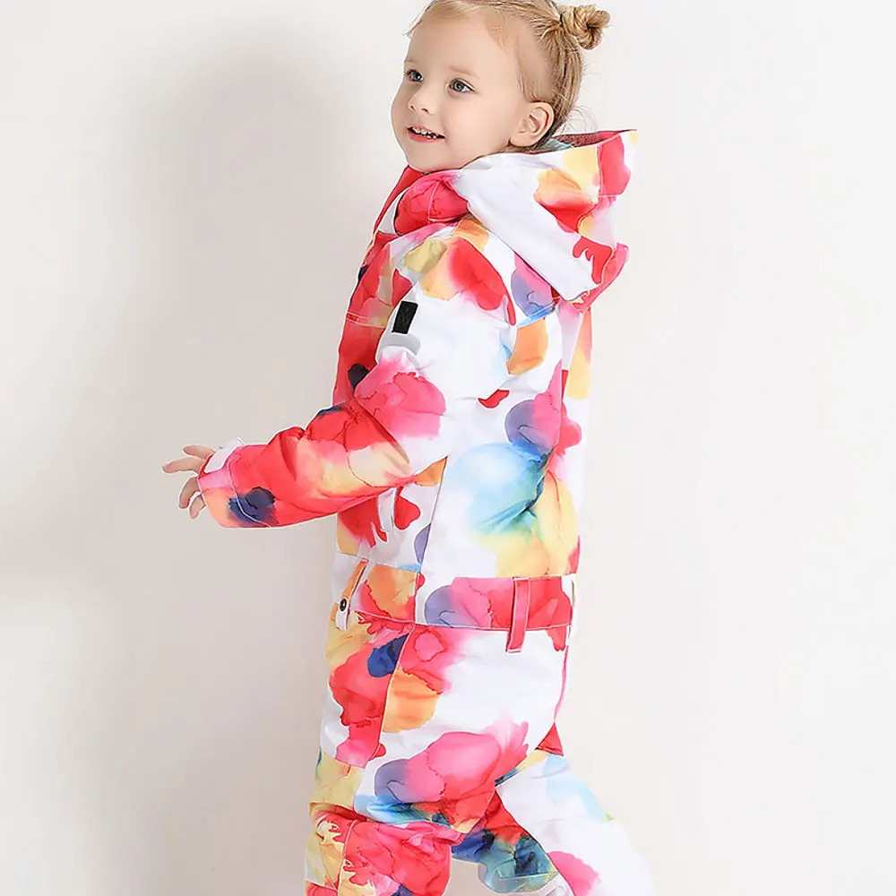 Детский лыжный костюм для мальчиков и девочек плотная Теплая Лыжная куртка штаны