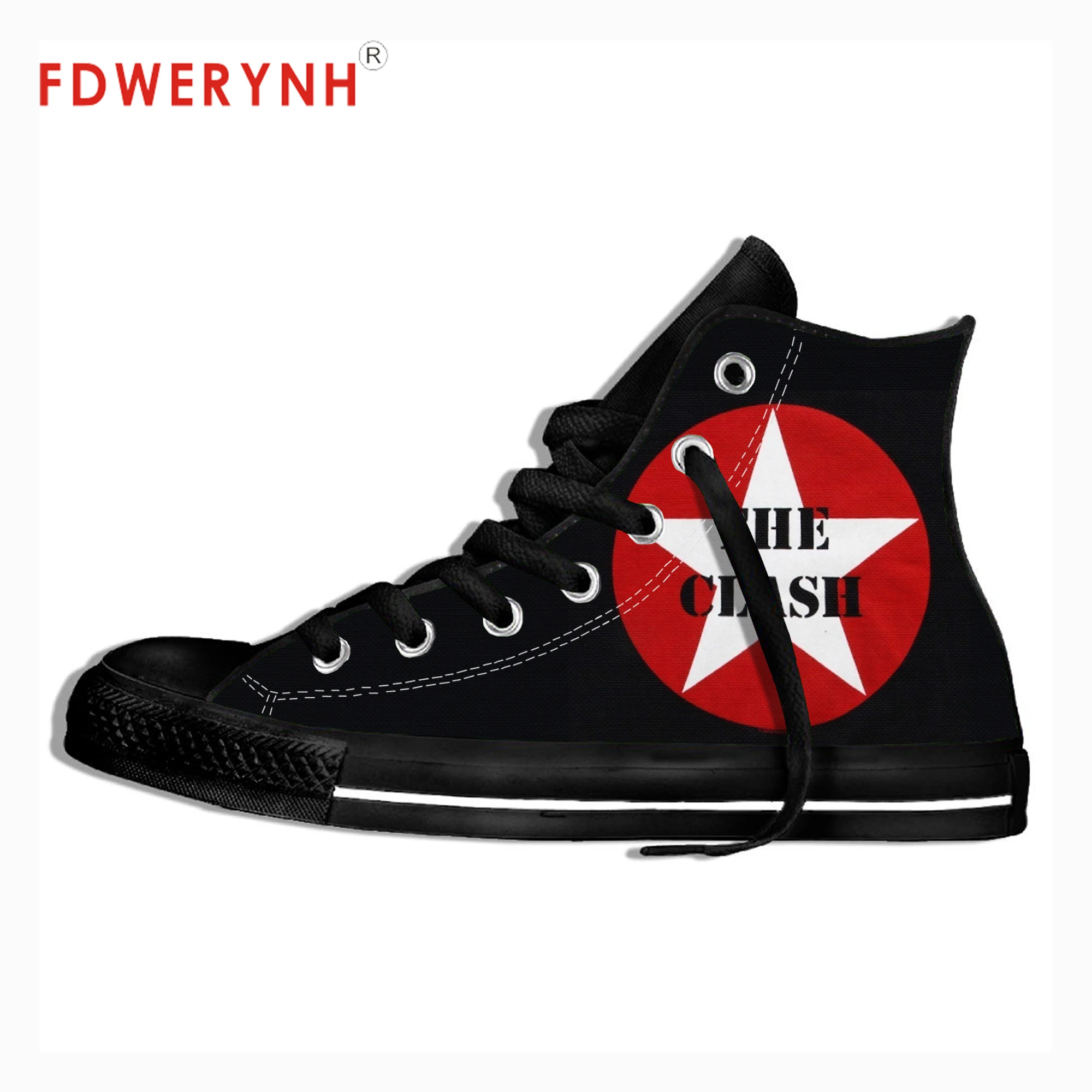 

Men Casual Sneakers Shoes Metal Bands The Clash Strummers Customized Color Lace-up Leisures Platform Shoe Espadrilles