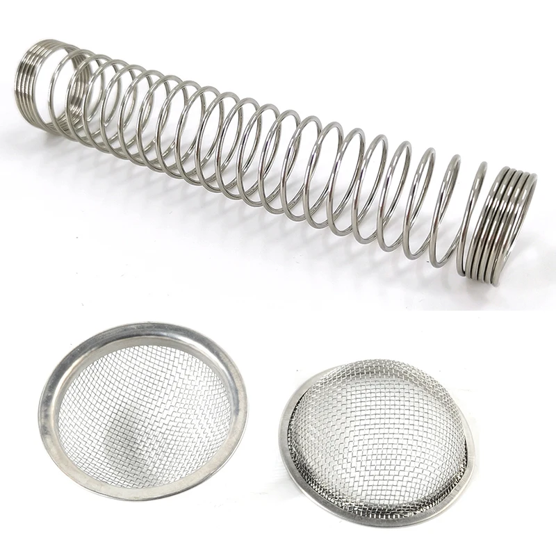 Нержавеющая сталь Материал 110 мм наргиле кальян шланг пружина и серебро из