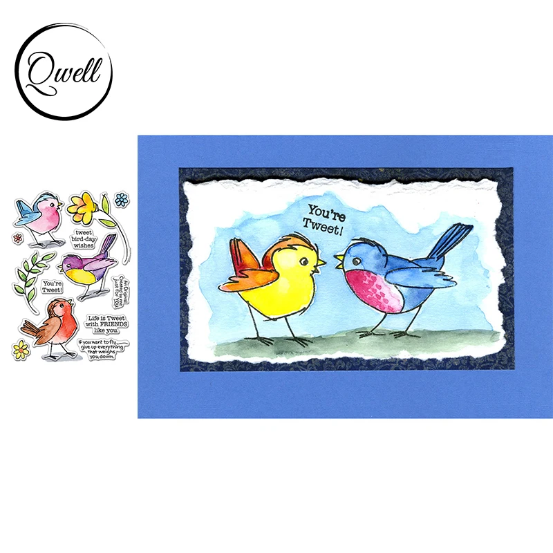 

QWEL Bird Pair You Are Sweet Clear Silicone Stamps DIY Scrapbooking Craft Paper Cards Making Template 2020 New