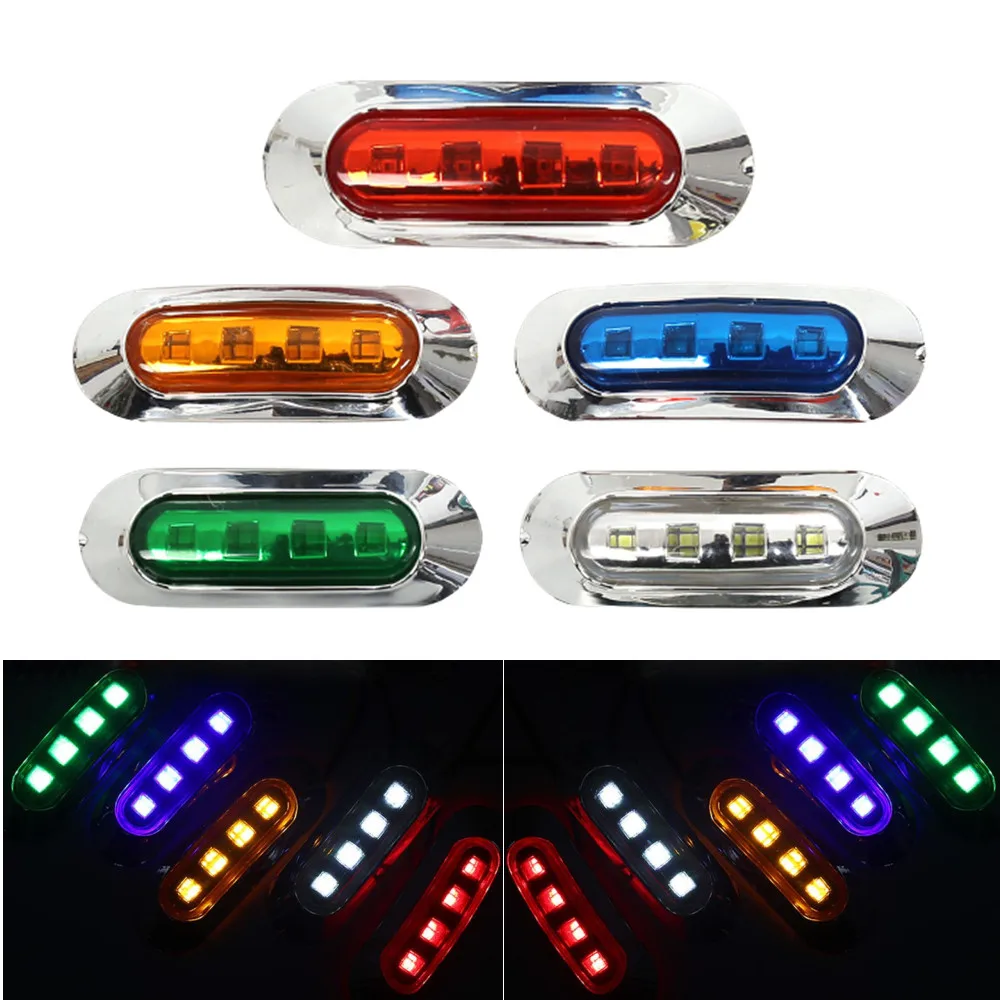 

2 шт., светодиодные сигнальные лампы 24 В для грузовиков