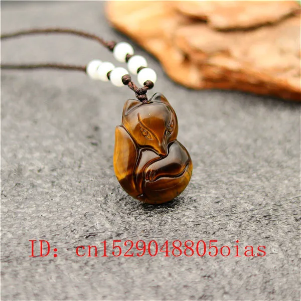 Натуральный китайский Нефритовый камень подвеска в виде лисы ожерелье с