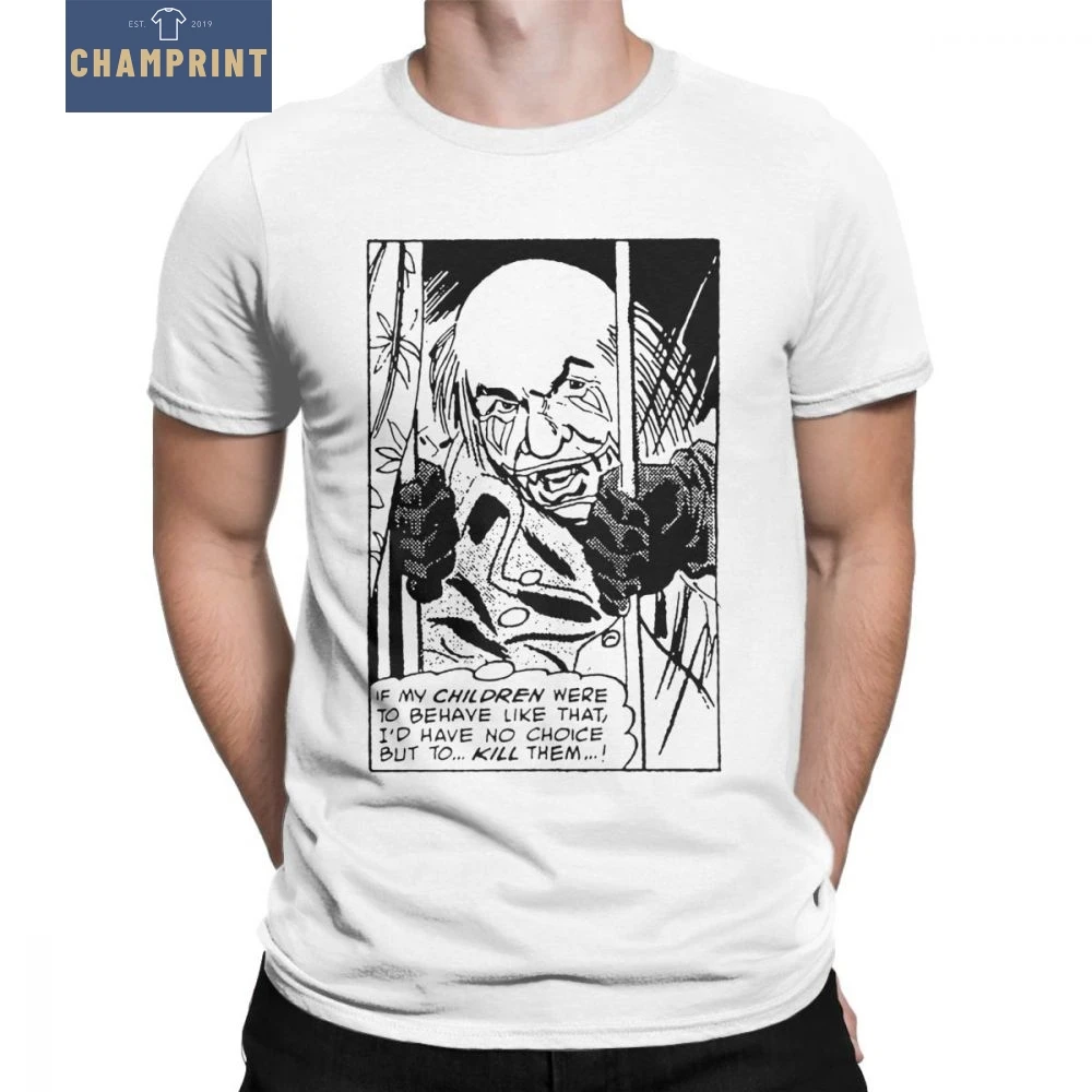 Злой клоун Мужская футболка страшный костюм Винтажная на Хэллоуин с коротким