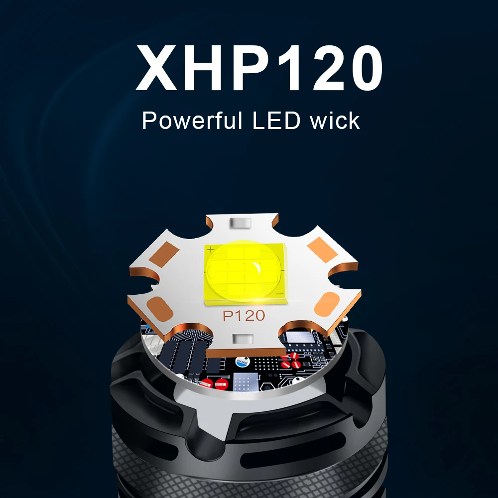 구매 새로운 다목적 Xhp120 강력한 손전등 Led 토치 Usb 충전식 플래시 라이트 Xhp70 Xhp50 높은 전원 Led 손전등 18650