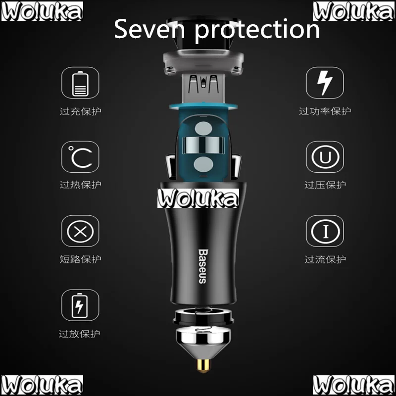 Устройство зарядное автомобильное с USB портом и поддержкой быстрой зарядки 30 Вт qc