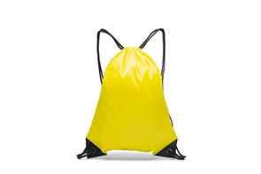 Yellow without logo Спортивный водонепроницаемый женский рюкзак на шнурке с логотипом на заказ, Мужская маленькая сумка на спине, студенческий тренировочный класс с принтом - Цвет: Yellow without logo