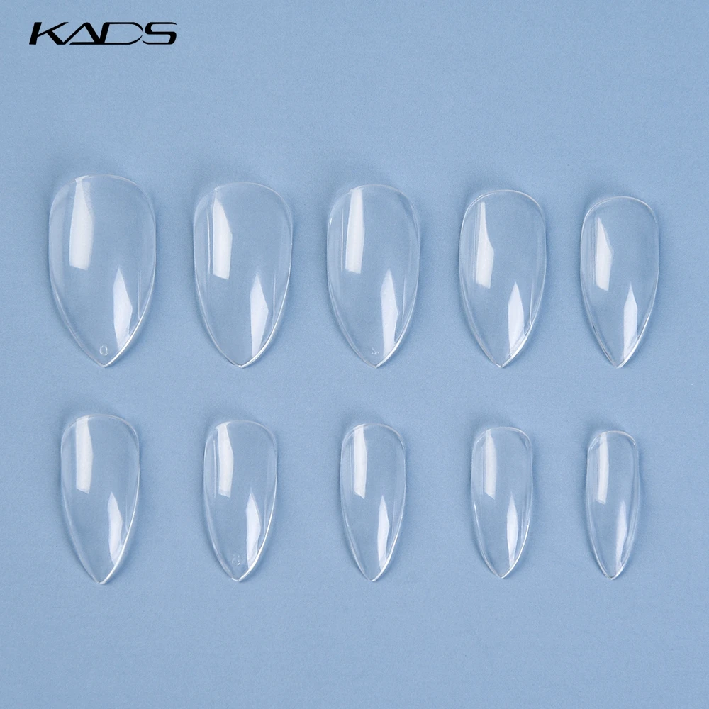 

KADS 500pcs/Bag Acrylic False Nail Art Tips Clear Natural White Sharp Ending Stiletto Full Cover Salon for False Nails Tip Tool