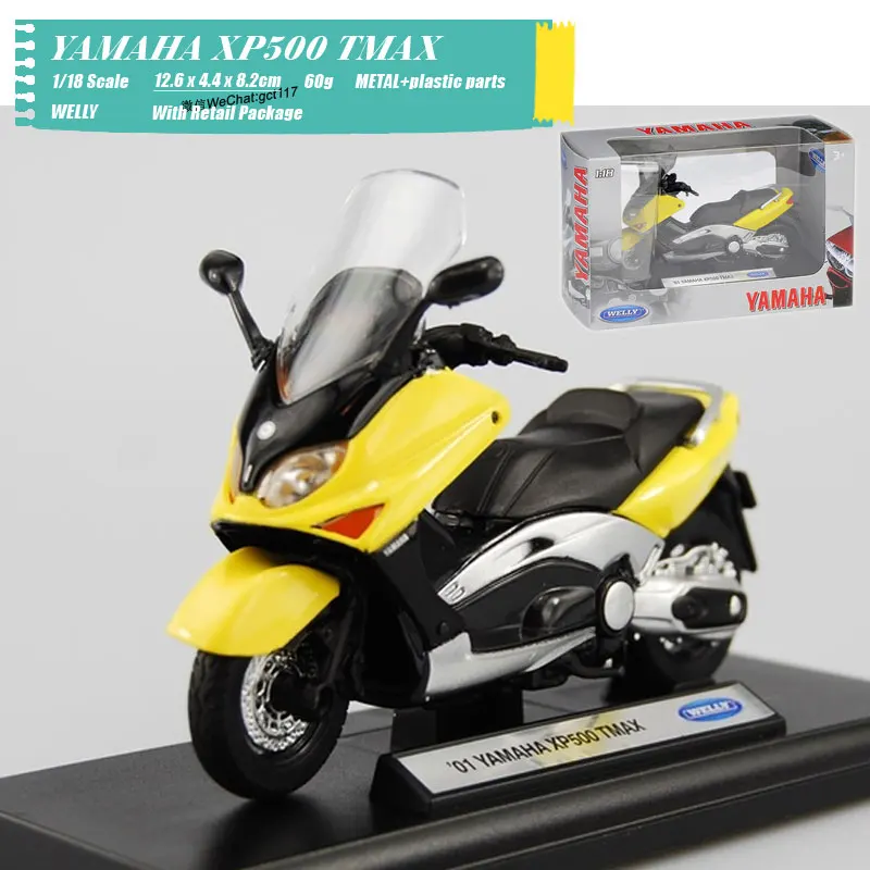 Классическая модель мотоцикла WELLY в масштабе 1/18 YAMAHA XP500 TMAX отлитый под давлением