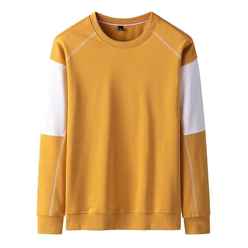 Мужская Лоскутная Толстовка повседневная спортивная толстовка желтого черного