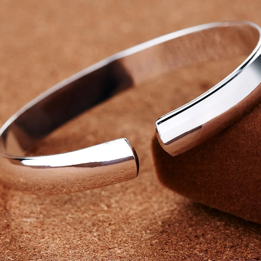 Браслет из кубинской цепи серебряный браслет для мужчин серебряного цвета