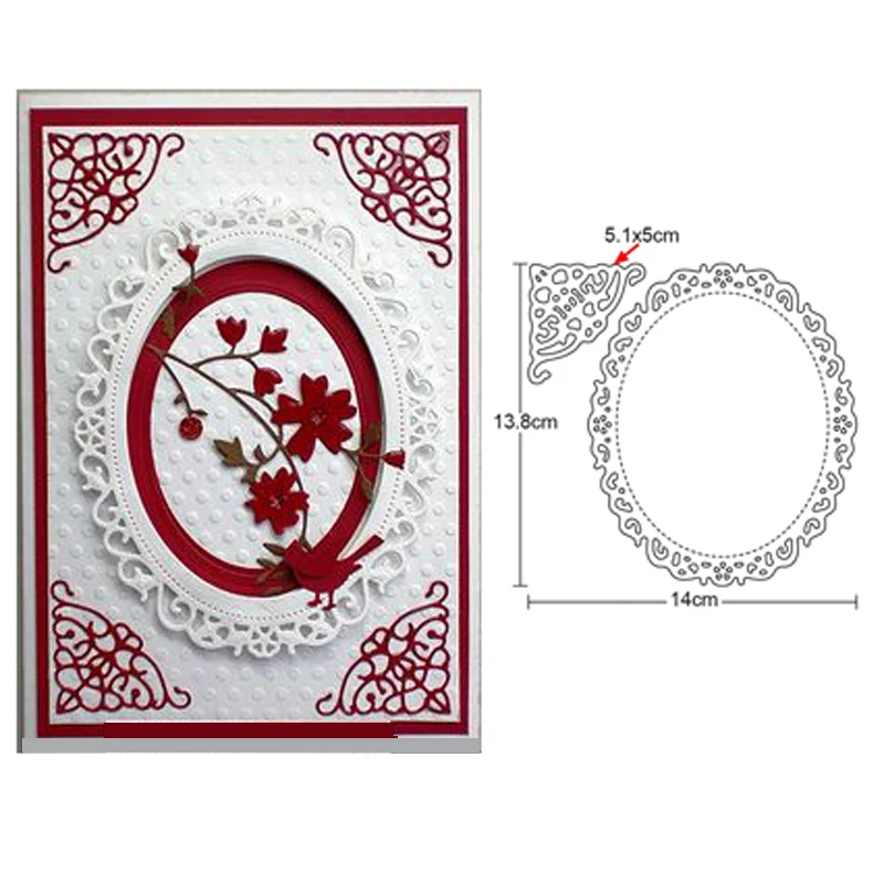 

Oval frame etch Dies for Scrapbook Card Making 2020 new Metal Cutting Dies embossing Craft Dies Stencil Die Cut