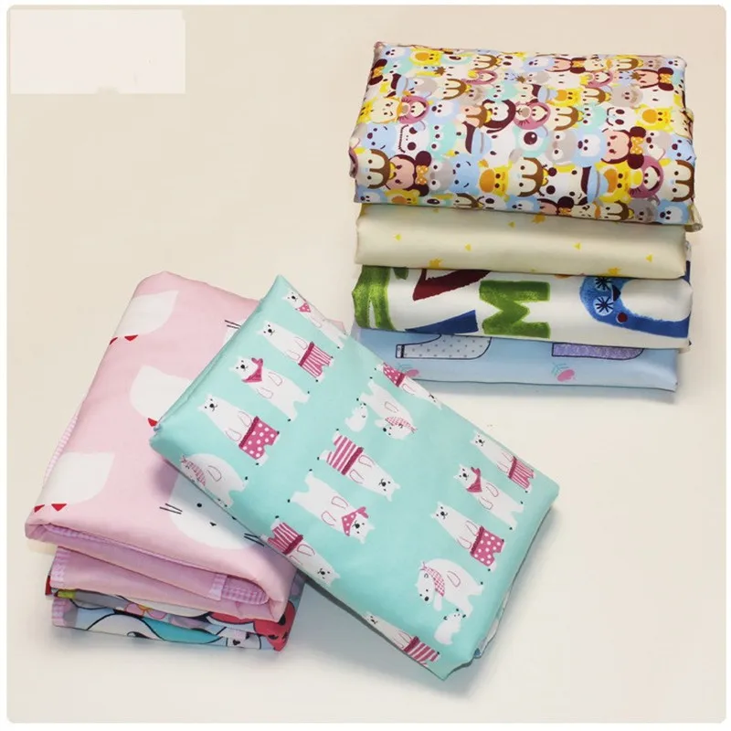 

Newborn 30x45cm 100% Cotton infant Baby EVA Waterproof Print Bed Nappy Changing Sheet Mat Cover Urine Pad Mattress